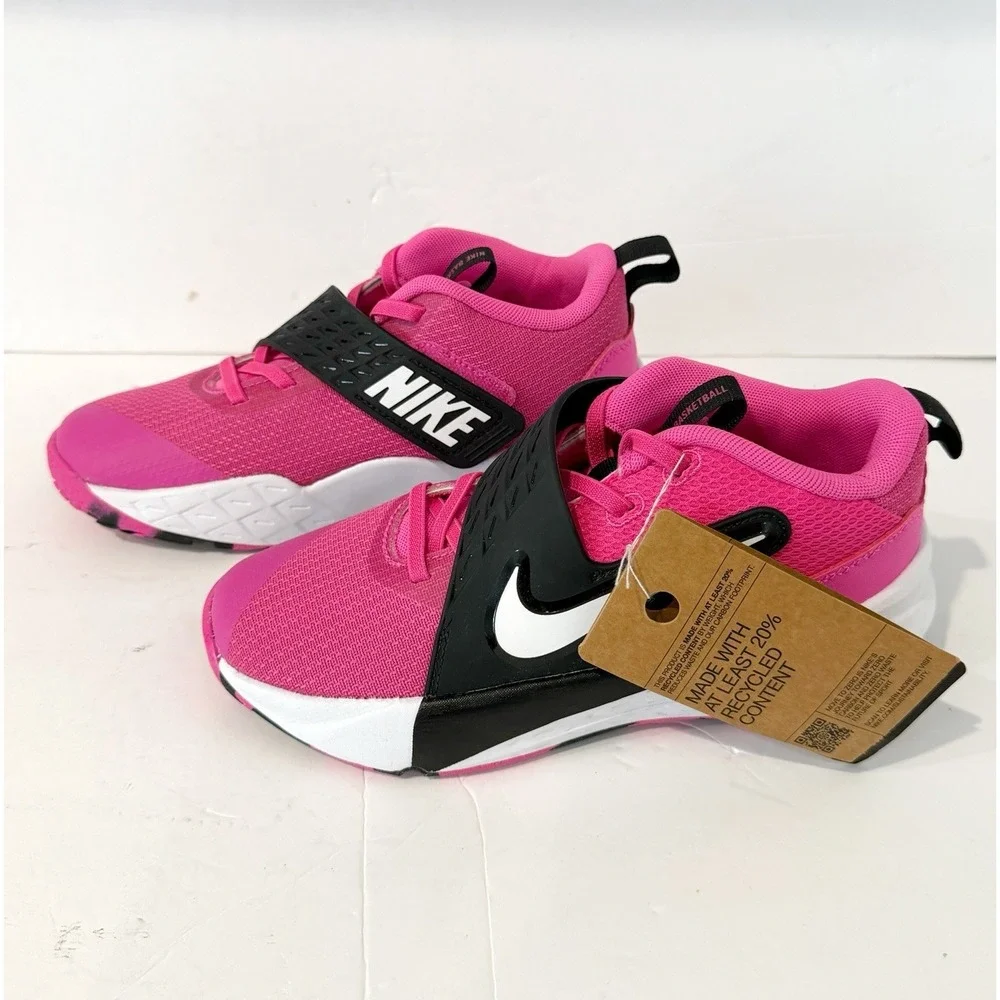 Nike Team Hustle Girls 3y Kids' Basketball Shoes NWT Slip On School Preppy